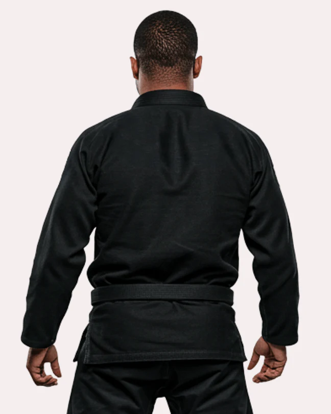 BJJ Fanatics Black Plain Gi 380 gsm - Image 3