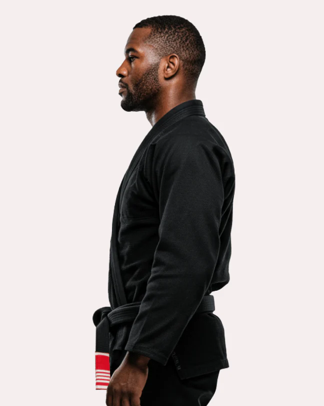 BJJ Fanatics Black Plain Gi 380 gsm - Image 4