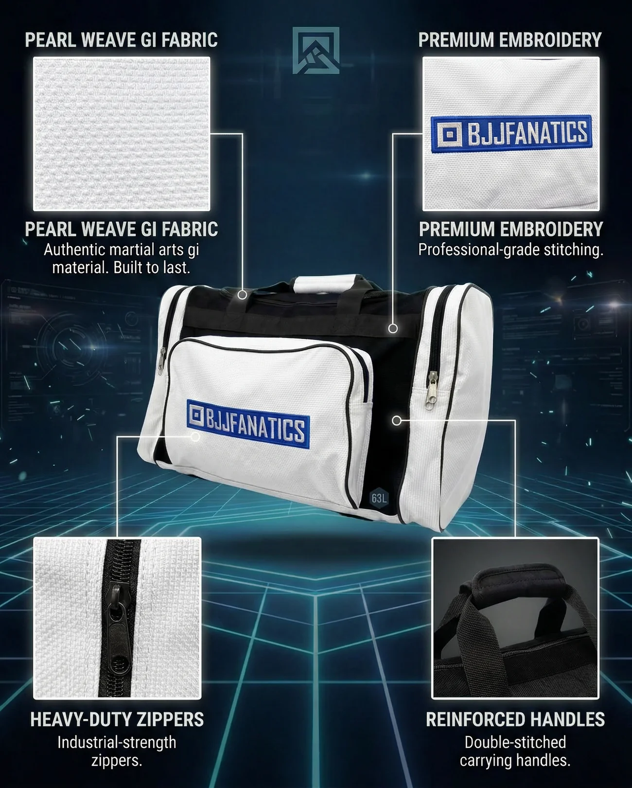 BJJ Fanatics Gi Bag (Gi Material) - Image 8