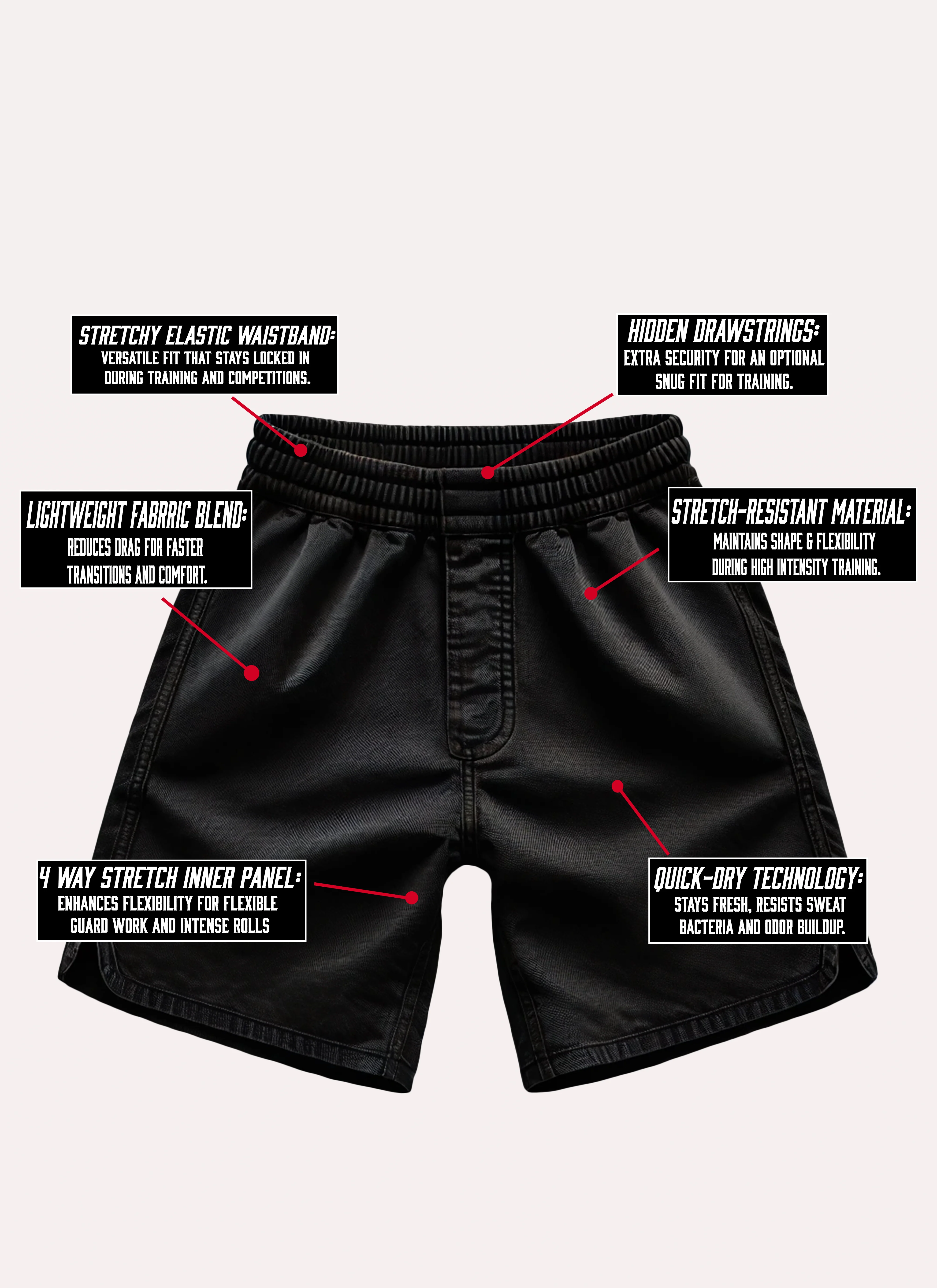 BJJ Fanatics Warrior Shorts - Image 4